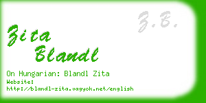 zita blandl business card